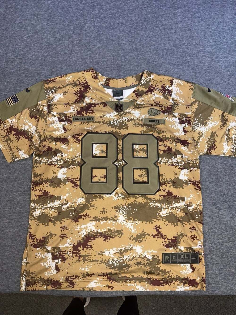 Nike Kansas City Chiefs Jody Fortson Salute to Service Jersey XL Autographed